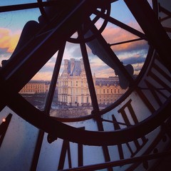 Naklejka na ściany i meble view of Paris from Orsay museum