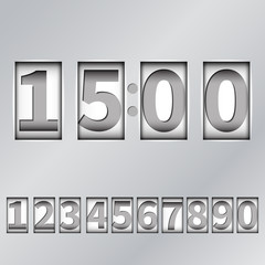 Vector illustration of gear counter or clock (timer)