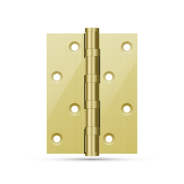 Gold Door Hinge Vector Illustration