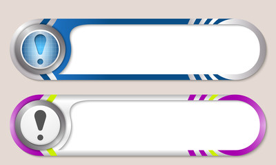 Obraz premium Vector buttons for your text and exclamation mark