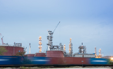 Fototapeta premium Oil petrochemical industrial plant
