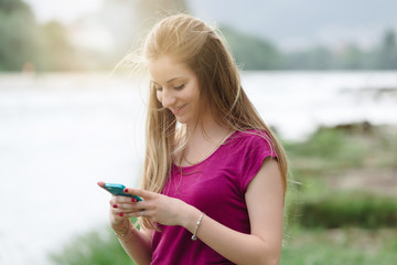 Portait of blonde girl