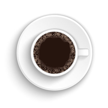 Realistic coffee cup vector