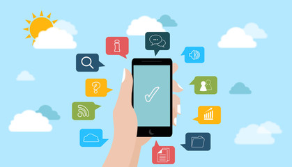 Infographic concept with speech bubbles