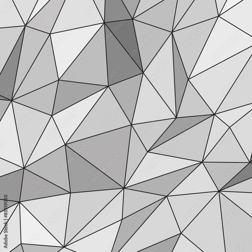 Poster white abstract low-poly, polygonal triangular mosaic background for design concepts, posters, banner