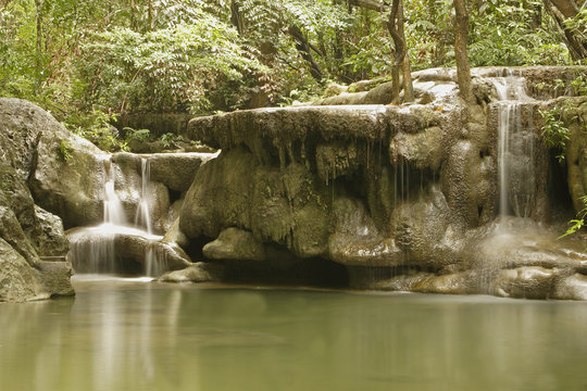 Erawan Waterfall, Erawan National Park in Kanchanaburi, Thailand
