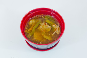 snake-head fish Hot and sour soup