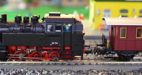 Model of a steam locomotive