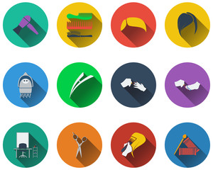 Set of barber icons