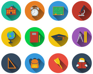 Set of school icons