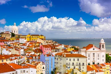 Keuken foto achterwand Mediterraans Europa Alfama Lissabon Stadsgezicht