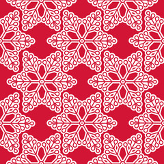 Vector Seamless winter pattern with snowflakes
