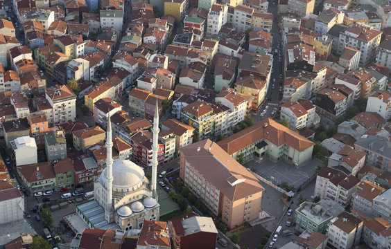 Turkey, Istanbul, view over Levent from the Sapphire of Istanbul