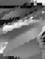 Black and white triangles on gray background