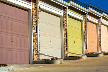 Colorful garage doors