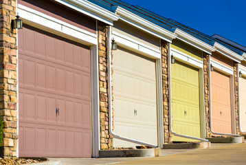 Colorful garage doors