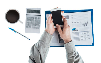 Businessman using a smart phone