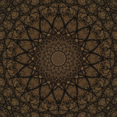 Decorative pattern, interlaced lines, the combination of fragments of images.