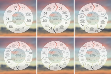 Circle line infographic. Template for cycle diagram, graph