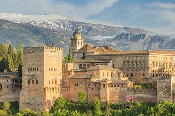 alhambra palace in spain - obrazy, fototapety, plakaty