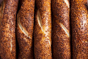 Simit (Turkish bagel) background