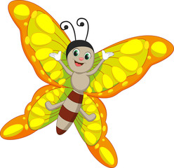 cute butterfly cartoon