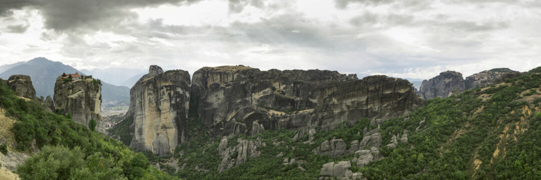 Greece, Meteora monasteries on top of the rock towers