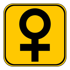 Gender female symbol button.