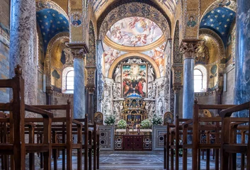 Badkamer foto achterwand famous church Santa Maria dell Ammiraglio in Palermo © Gandolfo Cannatella