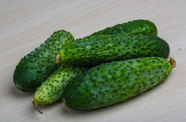 Fresh ripe cucumbers