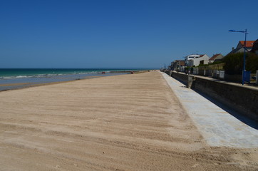 Fototapeta na wymiar La plage de Langrune sur Mer (Normandie) 