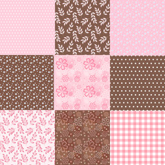 Collection floral pattern for scrapbook.