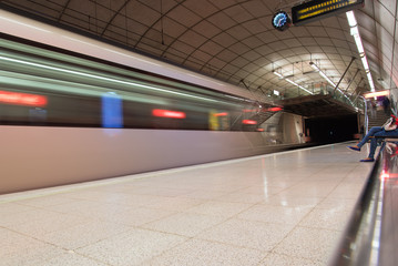 Bilbao underground station, Spain.
