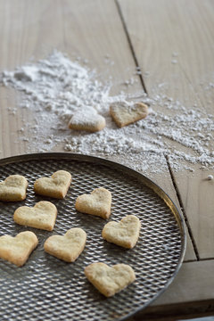 Heart-shaped shortbreads