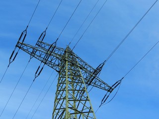 Stromtrasse Hochspannungsmast Hochspannungsleitung