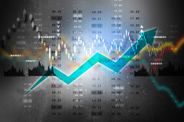 Stock market business graph