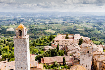 Fototapeta na wymiar San Gimignano is a medieval town in Tuscany