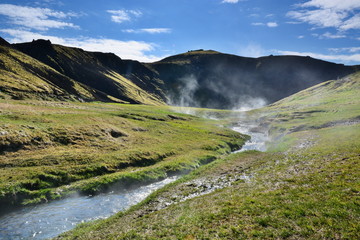 Fototapeta na wymiar Hot River in Iceland