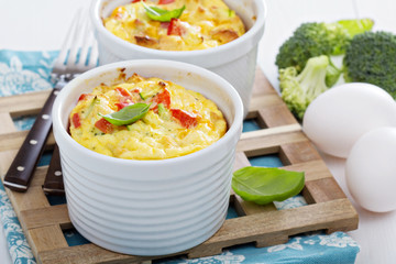 Baked omelet with vegetables