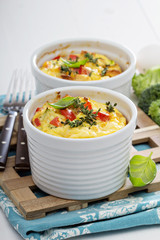 Baked omelet with vegetables