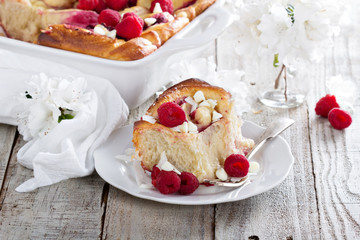 Homemade cinnamon raspberry rolls