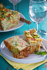 Gluten free vegetable loaf with zucchini