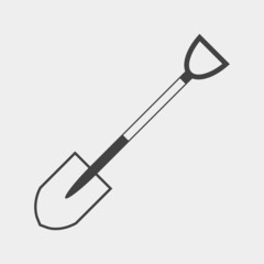Shovel monochrome icon