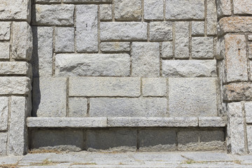 Grey rock bench