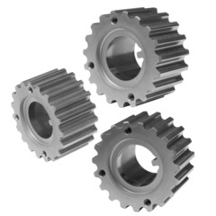 gears on a white background