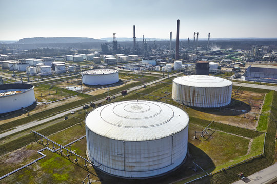 Germany, Bavaria, Aerial view of Burghausen oil refinery