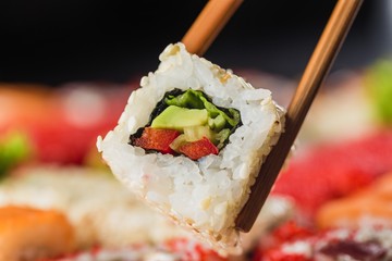 Sushi, Prepared Fish, Food.
