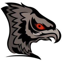 Head of cartoon eagle