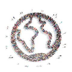 people in the shape of Earth .