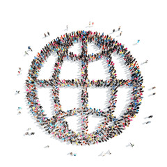 people in the shape of a globe .